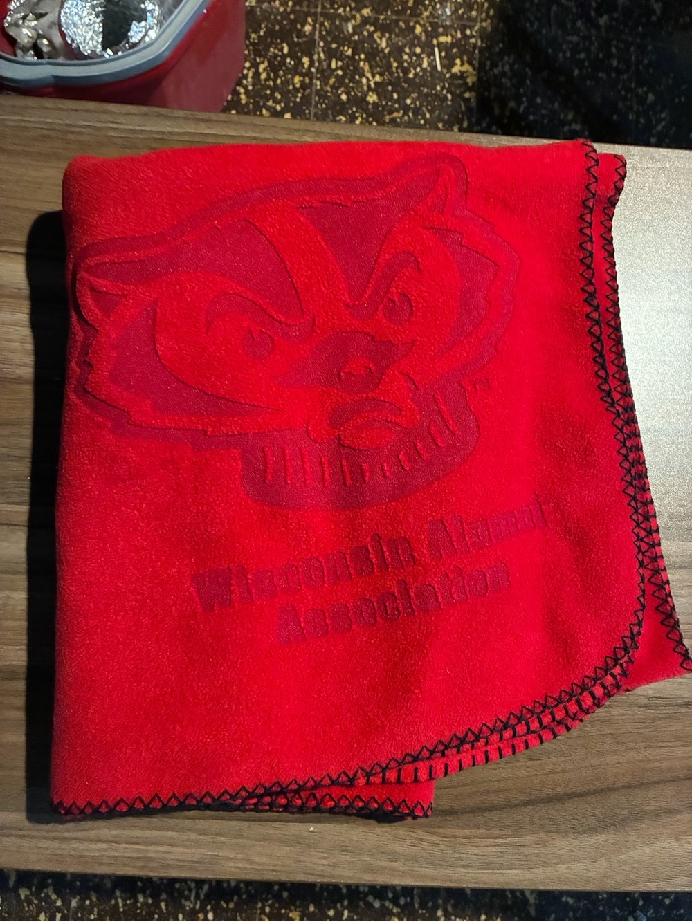 Red Plush Throw Blanket